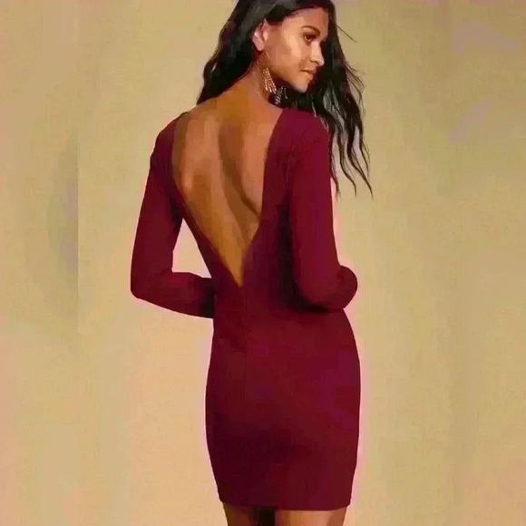 🔥 NWT Addyson Long Sleeve Backless Bodycon Dress Size Medium - Picture 1 of 9